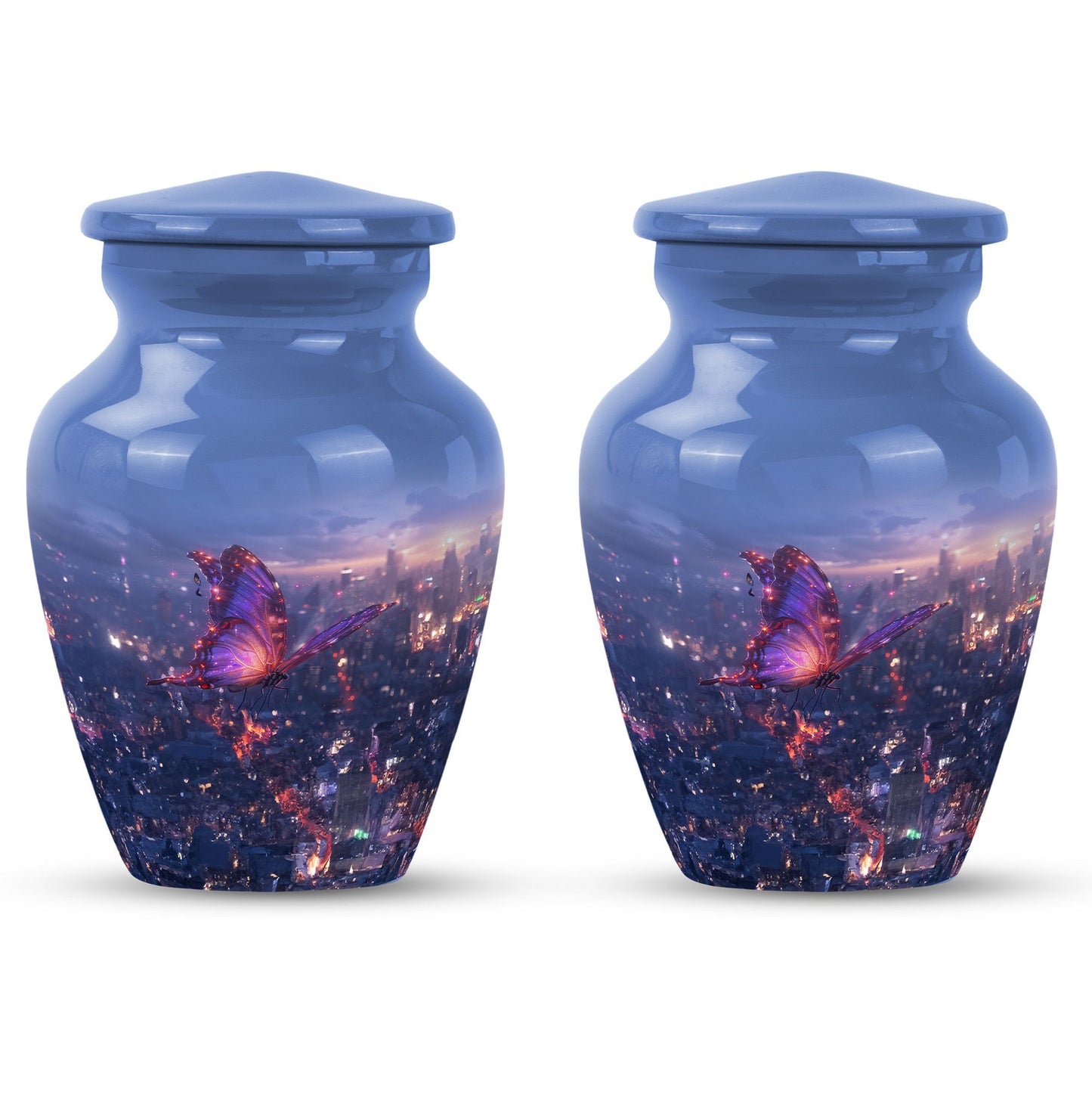  Purple Meadow Urn for women's cremation ashes