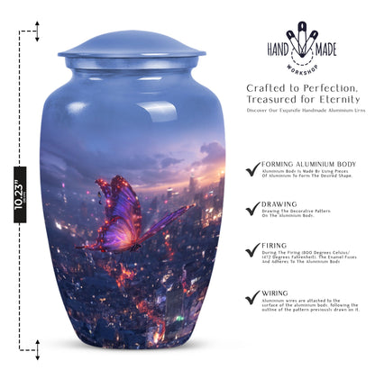  Purple Meadow Urn for women's cremation ashes