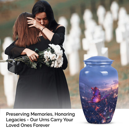  Purple Meadow Urn for women's cremation ashes