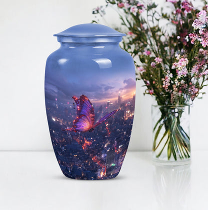  Purple Meadow Urn for women's cremation ashes