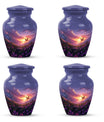 purple meadow urn for memorial funeral, urns for human ashes