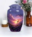 purple meadow urn for memorial funeral, urns for human ashes