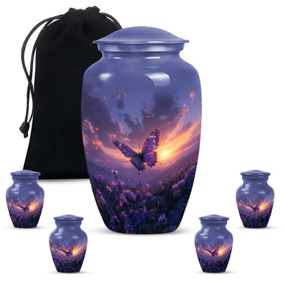 purple meadow classic urn for adult human ashes