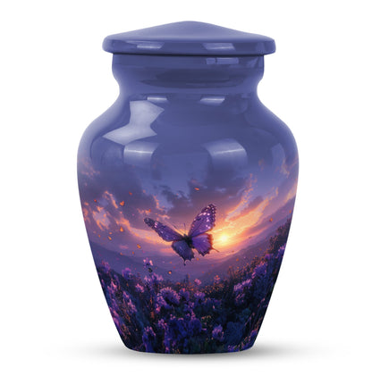 purple meadow classic urn for adult human ashes