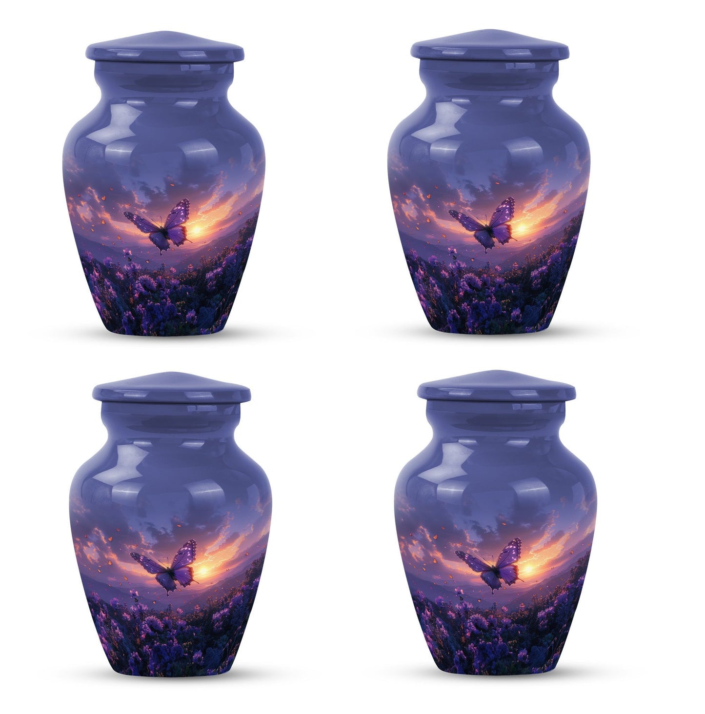 purple meadow classic urn for adult human ashes