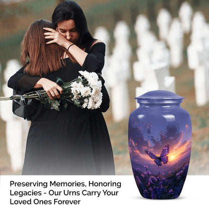 purple meadow classic urn for adult human ashes