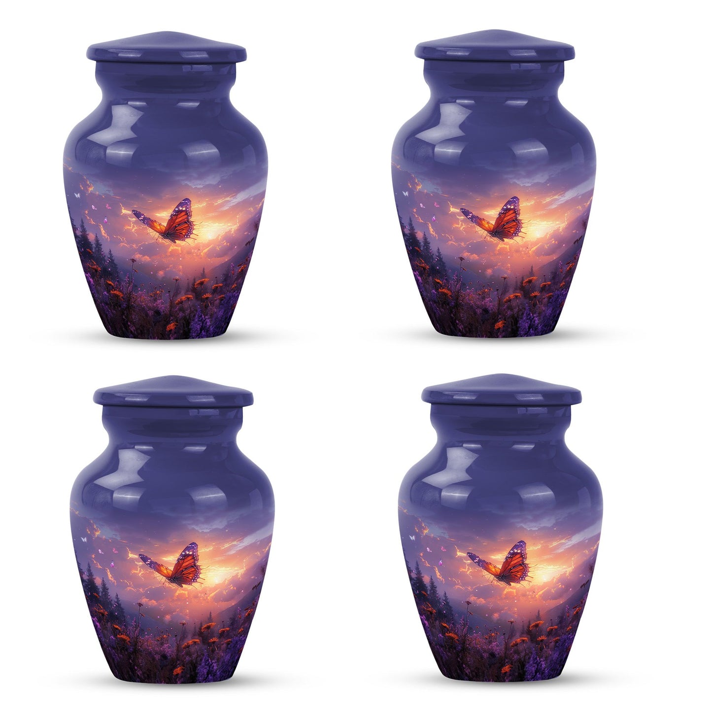 Personalized Butterfly Cremation Urn for Human Ashes - 10-inch, 200 cu in - Yatskia