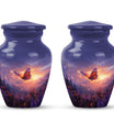 Monarch Butterfly Cremation Urn For Ashes - Purple Urns For Funeral