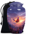Monarch Butterfly Cremation Urn For Ashes - Purple Urns For Funeral