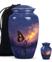 purple meadow urn for adult ashes - Keepsake Urn