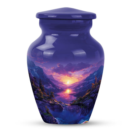 Purple Personalized Fish Cremation Urn for Pet Ashes - 10-inch, 200 cu in - Yatskia