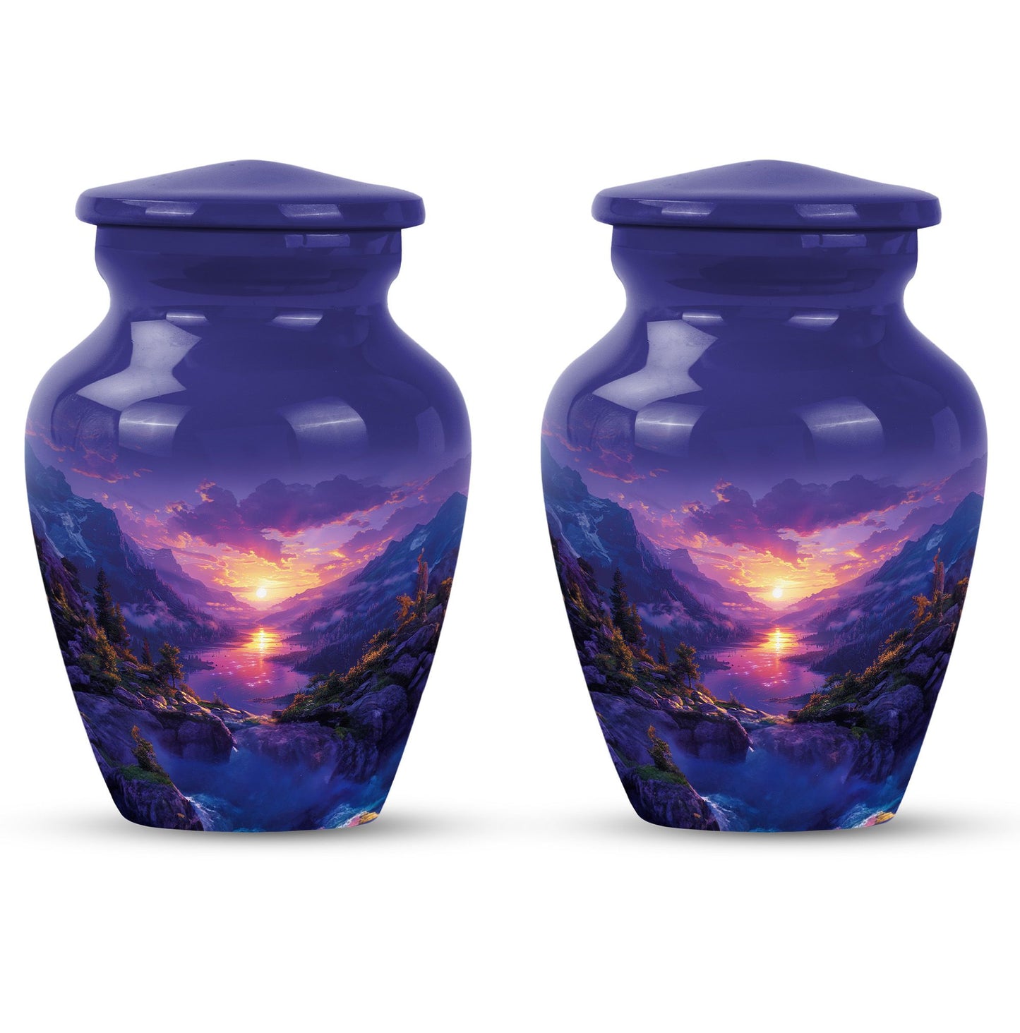 Purple Personalized Fish Cremation Urn for Pet Ashes - 10-inch, 200 cu in - Yatskia