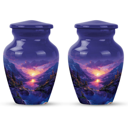 Purple Personalized Fish Cremation Urn for Pet Ashes - 10-inch, 200 cu in - Yatskia