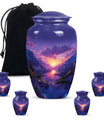 Purple Meadow Urn For Human Ashes Large - Mountain Valley Urn For Funeral