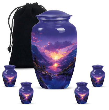 Purple Personalized Fish Cremation Urn for Pet Ashes - 10-inch, 200 cu in - Yatskia
