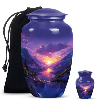 Purple Personalized Fish Cremation Urn for Pet Ashes - 10-inch, 200 cu in - Yatskia