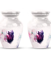 Howling Wolf Artistic Memorial Urn - White Cremation Urn For Ashes
