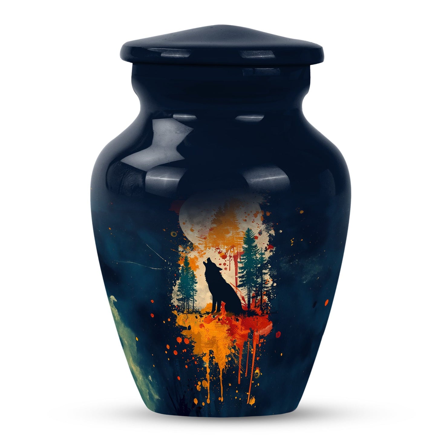 Wolf Howling Urn - Keepsake Urn