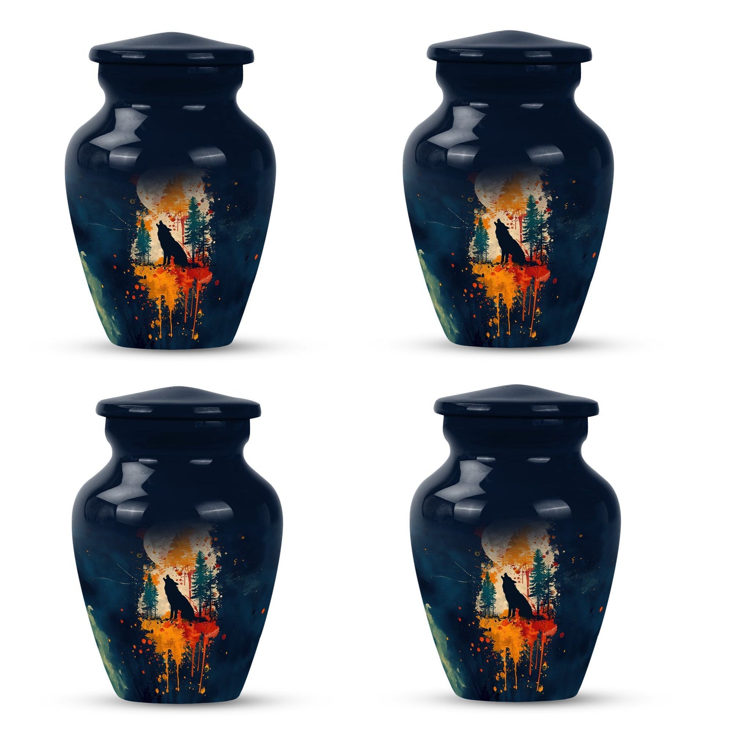 Wolf Howling Urn - Keepsake Urn
