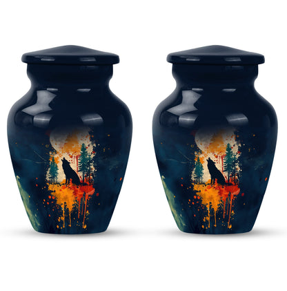 Wolf Howling Urn - Keepsake Urn