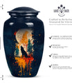 Wolf Howling Urn - Keepsake Urn
