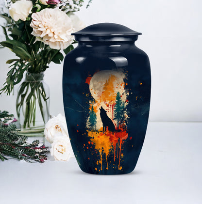 Wolf Howling Urn - Keepsake Urn