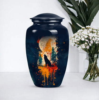 Wolf Howling Urn - Keepsake Urn