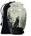 Wolf Howling Memorial Urn, Cremation Urns for Human Ashes