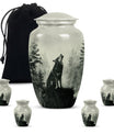 Wolf Howling Memorial Urn, Cremation Urns for Human Ashes