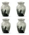 Wolf Howling Memorial Urn, Cremation Urns for Human Ashes