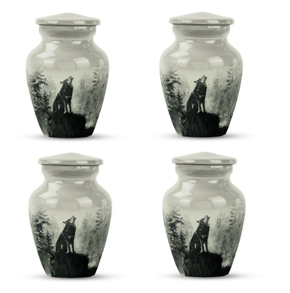 Wolf Howling Memorial Urn, Cremation Urns for Human Ashes