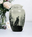 Wolf Howling Memorial Urn, Cremation Urns for Human Ashes
