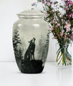 Wolf Howling Memorial Urn, Cremation Urns for Human Ashes