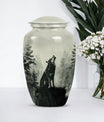 Wolf Howling Memorial Urn, Cremation Urns for Human Ashes