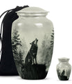 Wolf Howling Memorial Urn, Cremation Urns for Human Ashes
