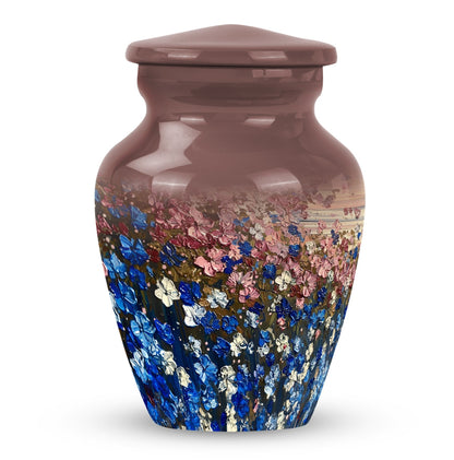 FLOWERS Urn, memorial ash urn for adults.
