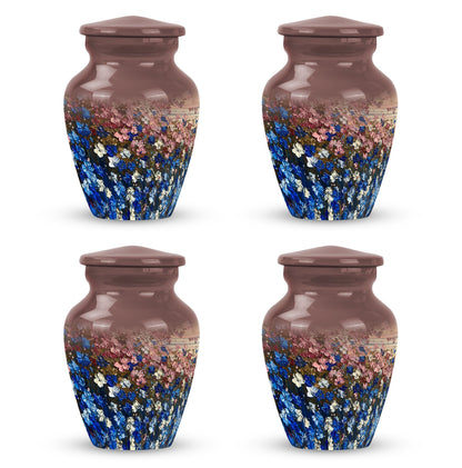 FLOWERS Urn, memorial ash urn for adults.