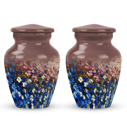 FLOWERS Urn, memorial ash urn for adults.