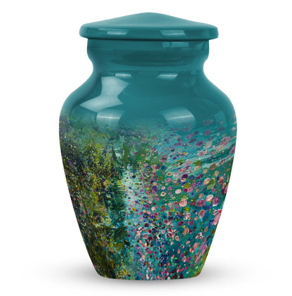 FLOWERS urn, cremation urn
