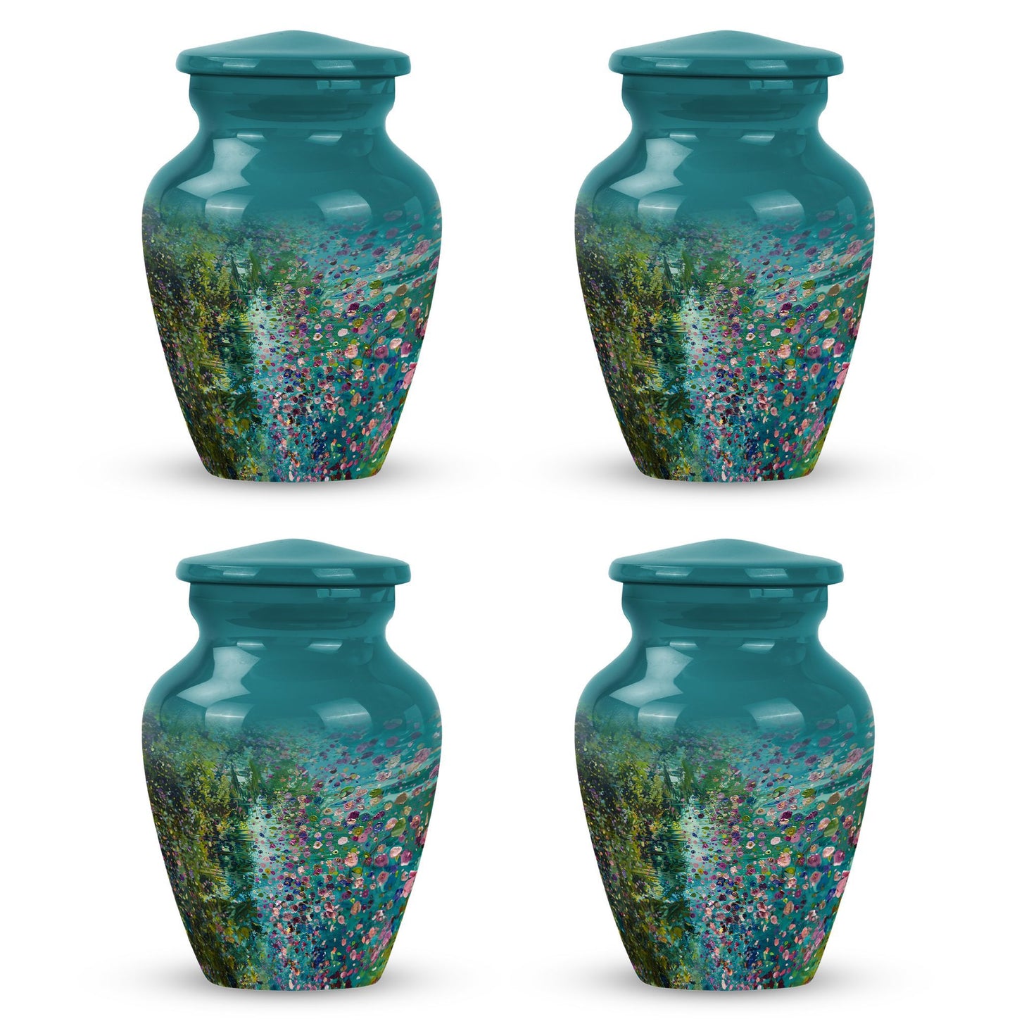FLOWERS urn, cremation urn