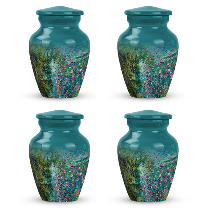 FLOWERS urn, cremation urn