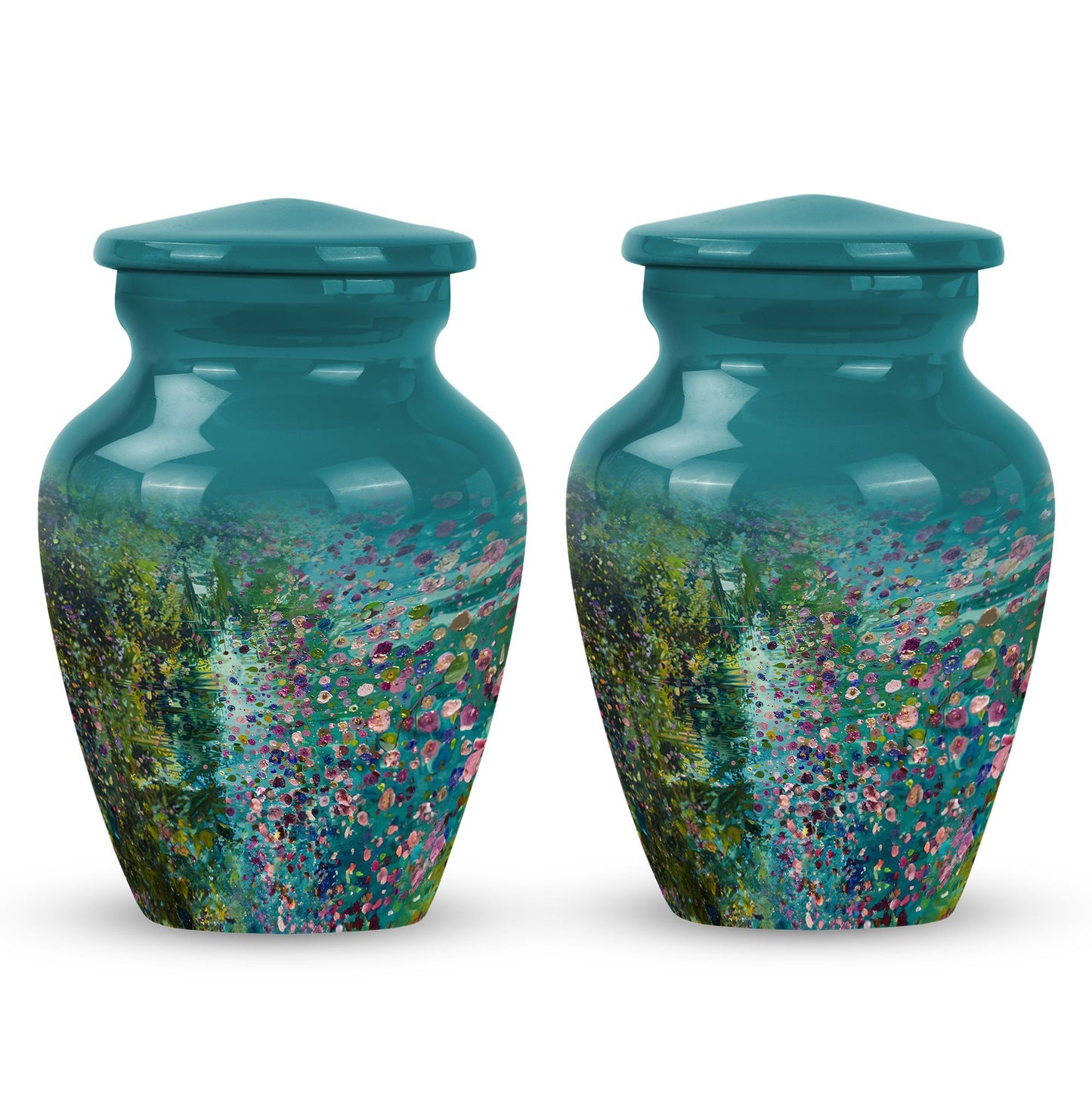 FLOWERS urn, cremation urn
