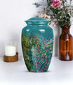 FLOWERS urn, cremation urn