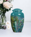 FLOWERS urn, cremation urn