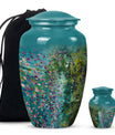 FLOWERS urn, cremation urn