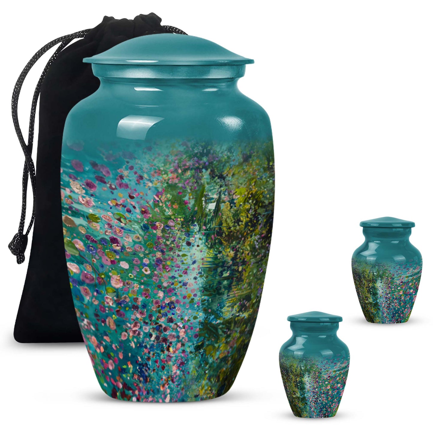 FLOWERS urn, cremation urn