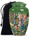 Flowers Urn, large cremation urn for memorial burial