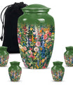 Flowers Urn, large cremation urn for memorial burial