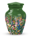Flowers Urn, large cremation urn for memorial burial