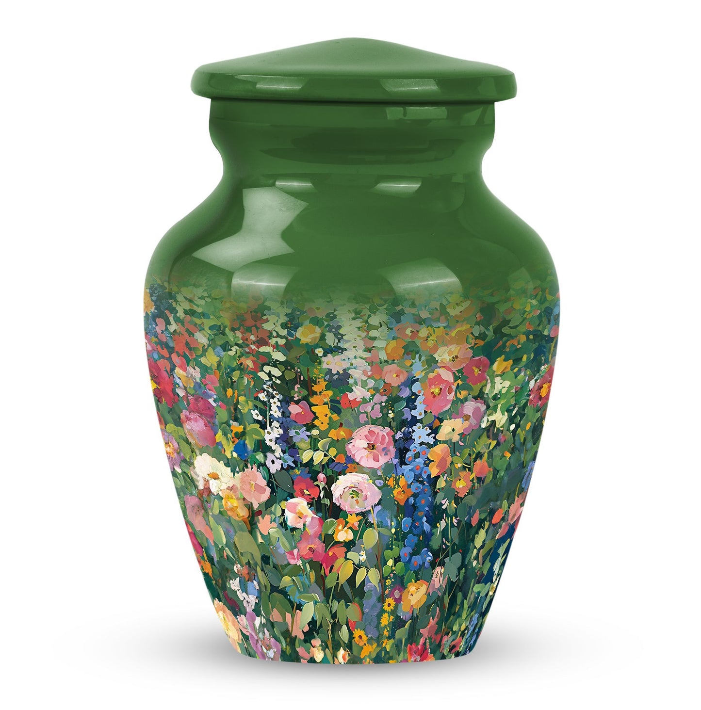 Flowers Urn, large cremation urn for memorial burial
